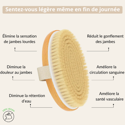 Brosse à Sec Anti-Lourdeurs – Jambes Légères & Tonifiées