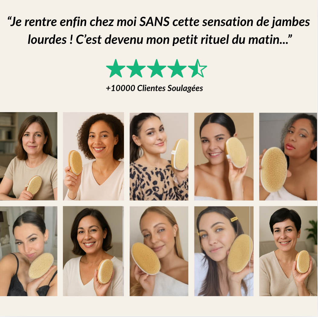 Brosse à Sec Anti-Lourdeurs – Jambes Légères & Tonifiées